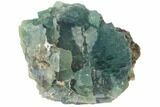 Blue-Green Stepped Fluorite Crystal Cluster - China #120326-1